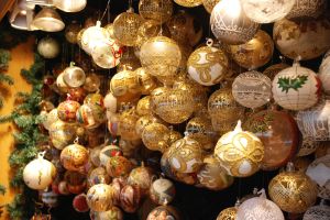 Cheap luxurious looking Christmas ornaments.