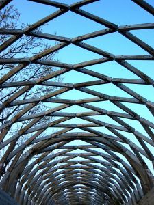 I like this diamond shaped pattern archway in this.