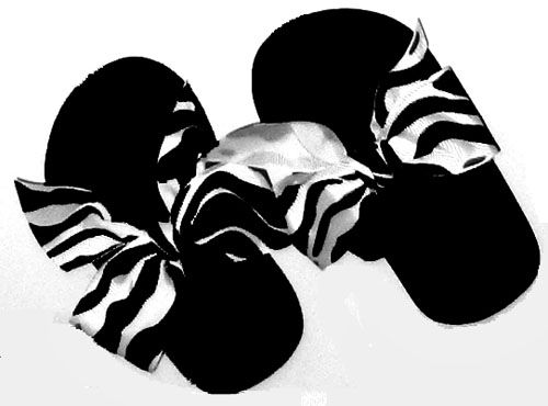Zebra strip child's Flip Flops for children.