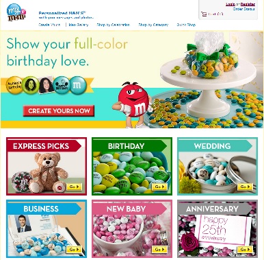M&M's shopping screenshot M&M's shopping screenshot